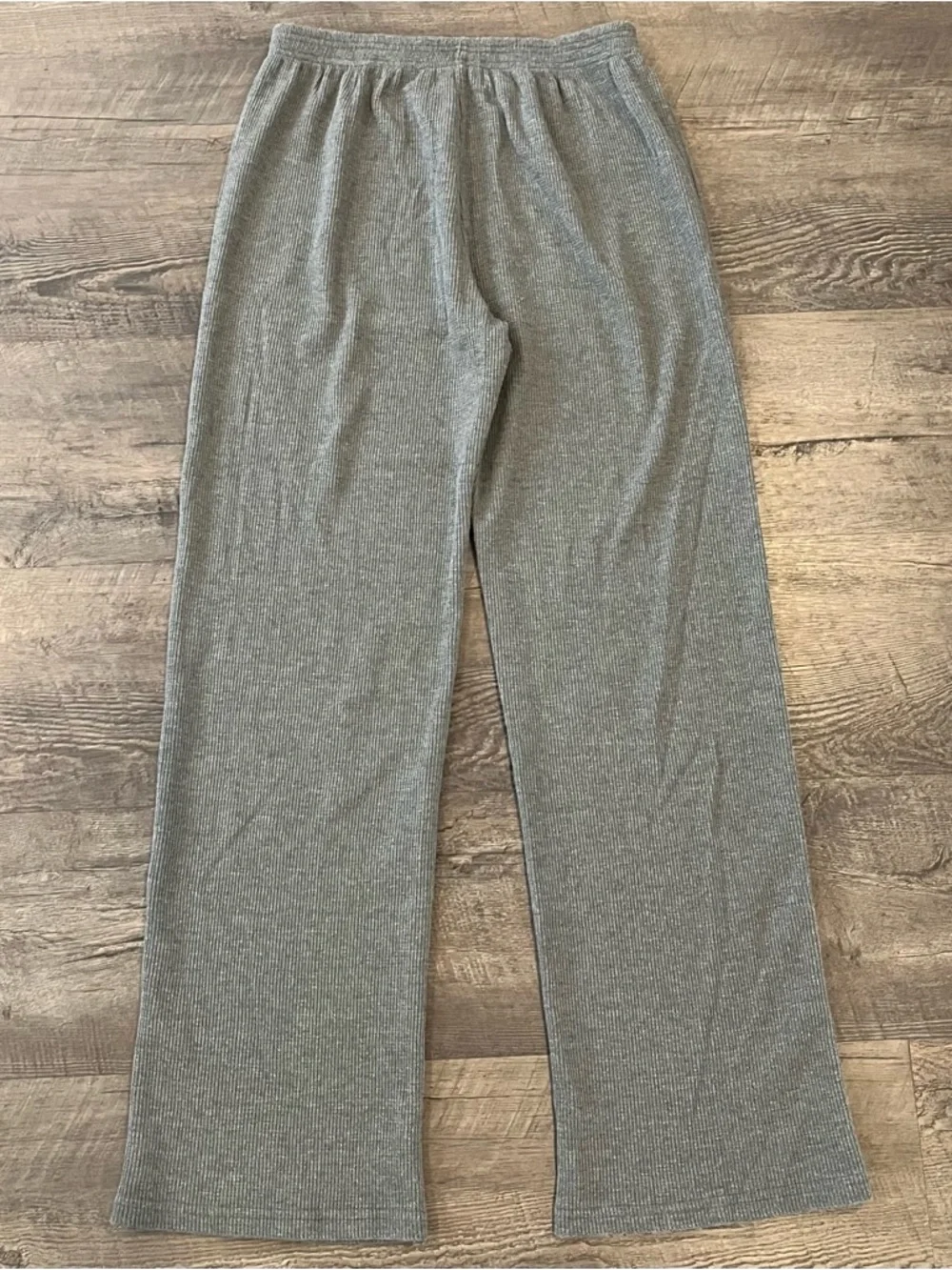 PARKE Waffle Boxer Wide Leg Pants in Stormy Gray - Picture 4 of 7